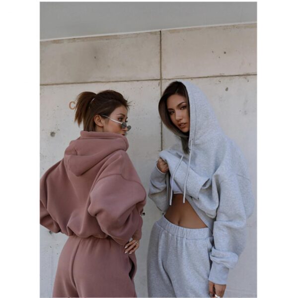 New Style Autumn And Winter Women's New Casual Hoodie Coat Sports Suit - Image 9