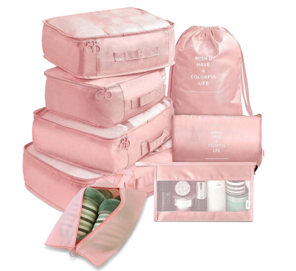 8-piece Set Luggage Divider Bag Travel Storage Clothes Underwear Shoes Organizer Packing Cube Bag - Image 5