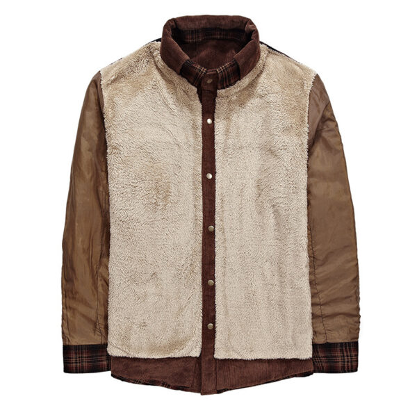 Winter Jacket Men Thicken Warm Fleece Jackets Coats Pure Cotton Plaid Jacket Military Clothes - Image 7