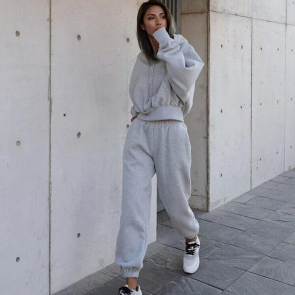 New Style Autumn And Winter Women's New Casual Hoodie Coat Sports Suit - Image 4