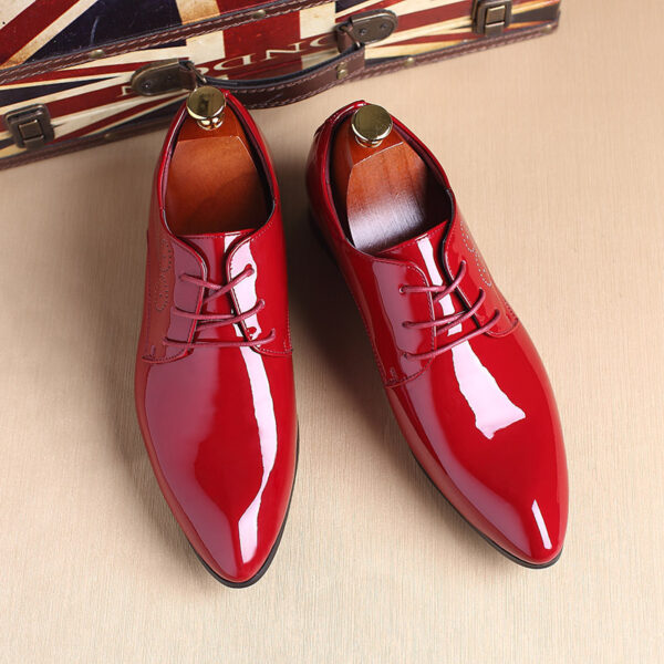 Men Leather Shoes Men Business Casual Dress Shoes Business Casual Leather Shoes Slip-on Black Driving Shoe For Men - Image 8