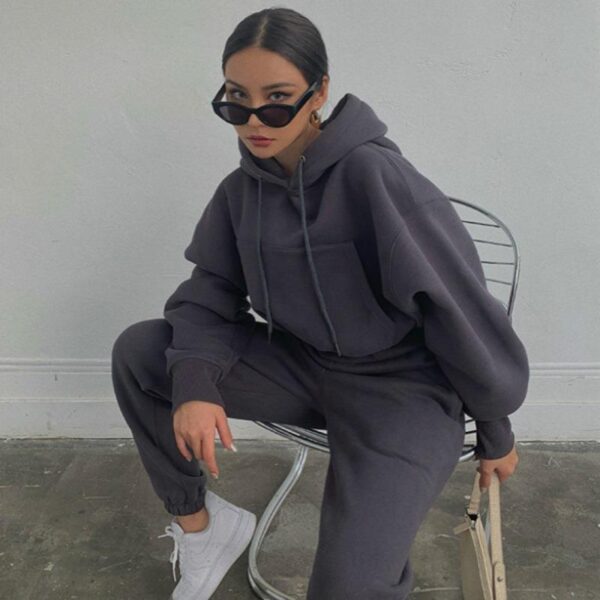 New Style Autumn And Winter Women's New Casual Hoodie Coat Sports Suit - Image 8