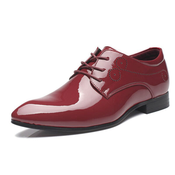 Men Leather Shoes Men Business Casual Dress Shoes Business Casual Leather Shoes Slip-on Black Driving Shoe For Men - Image 7
