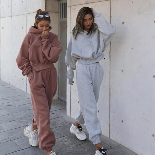 New Style Autumn And Winter Women's New Casual Hoodie Coat Sports Suit - Image 2
