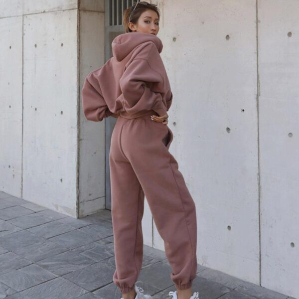 New Style Autumn And Winter Women's New Casual Hoodie Coat Sports Suit - Image 3